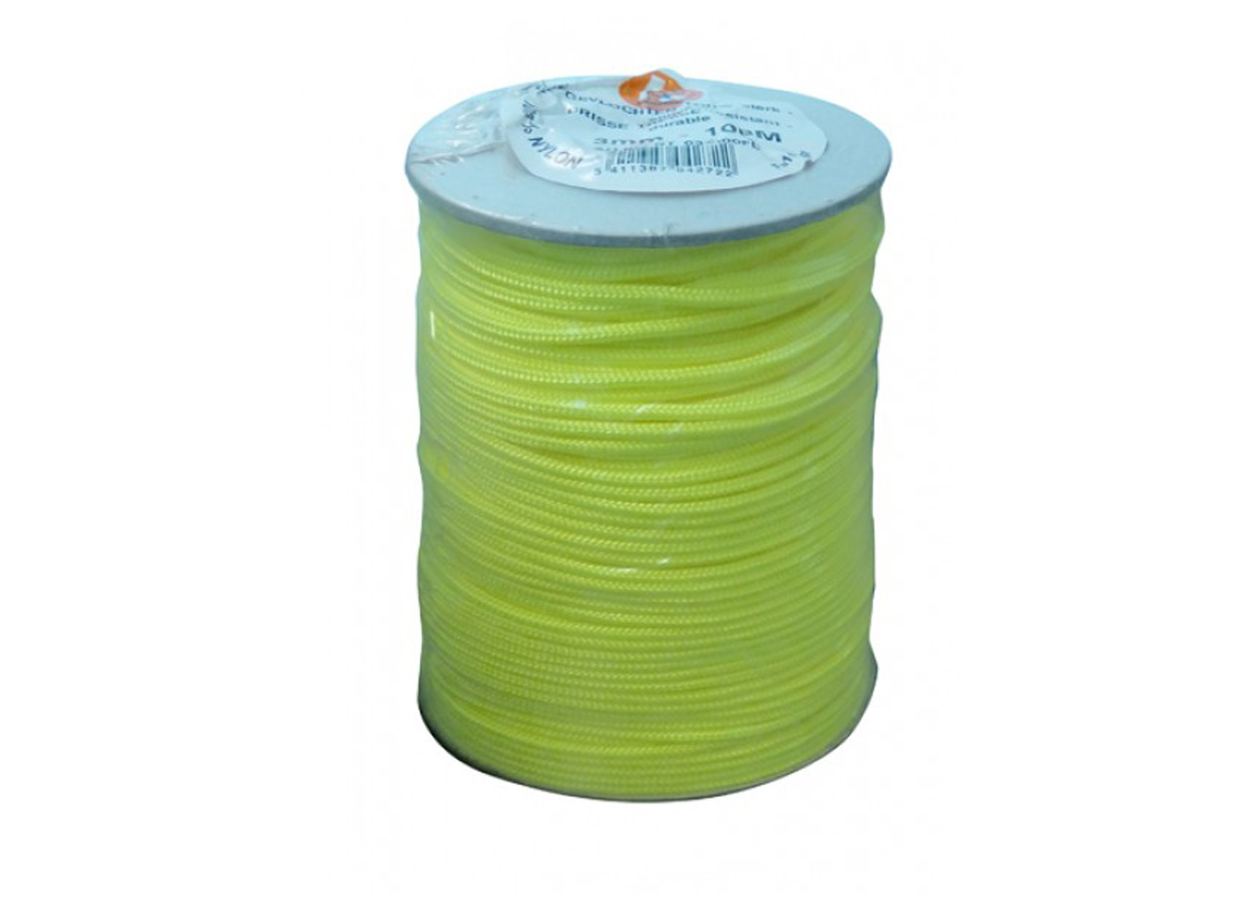 GEVLOCHTEN NYLON  Ø4MM L=100M FLUO GEEL