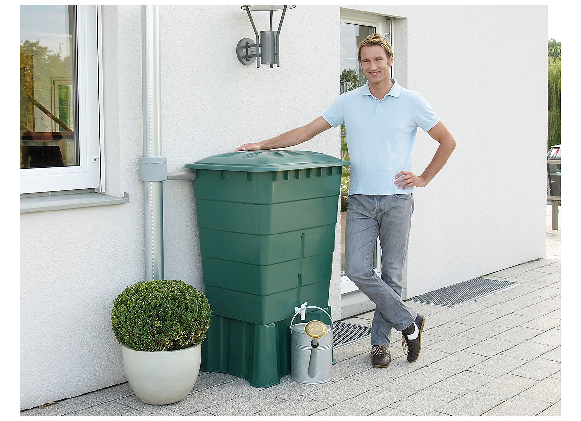 TONNEAU DE PLUIE 300L RECTANGULAIRE VERT