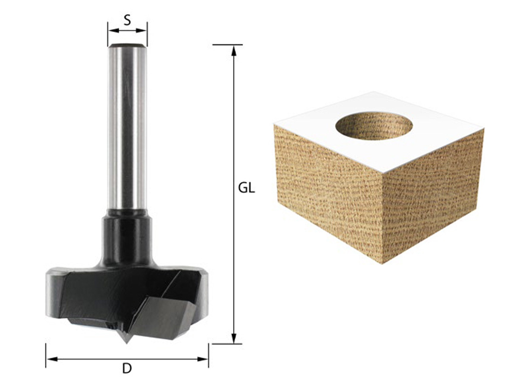 ENT HW MECHE A FACONNER Ø35 S8 L=60