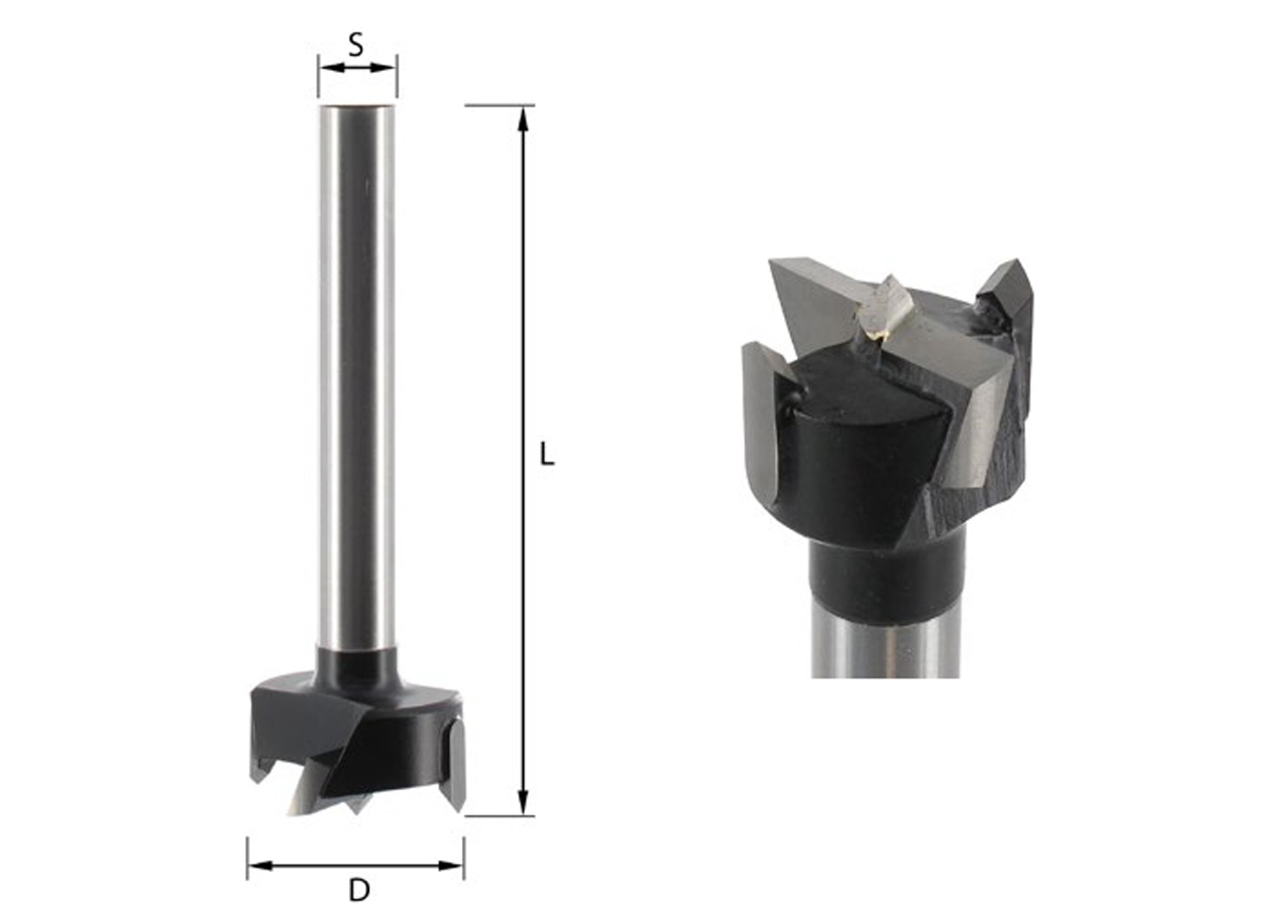 ENT HW CILINDERKOPBOOR MET VOORSNIJDER Z2 Ø35 S10 L=90