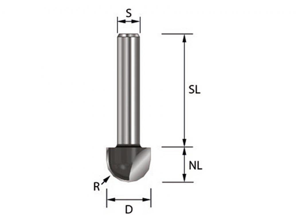 ENT HW HOLFREES S8 Ø12.7X9.5 R6.35