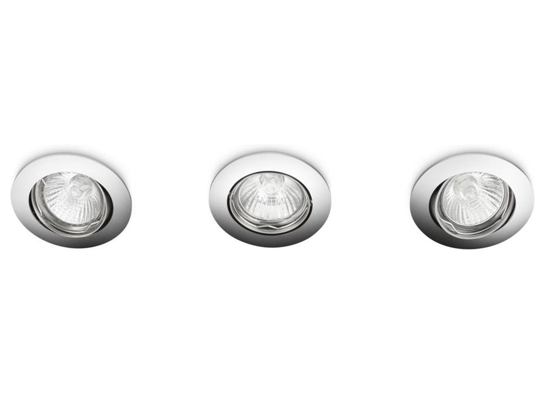 SPOT ENCASTRER INCLINABLE GU10 3X42W CHROOM
