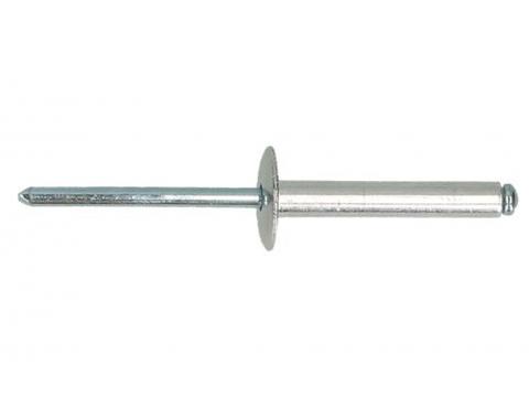 RIVET AVEUGLE ALUMINIUM ACIER TETE LARGE Ø4.8X18MM BOITE EN PLASTIQUE