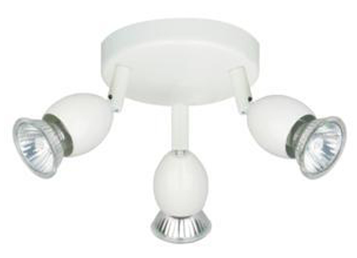 SPOT PLAFONNIER ''LESS'' 3 LED GU10 200LM BLANC