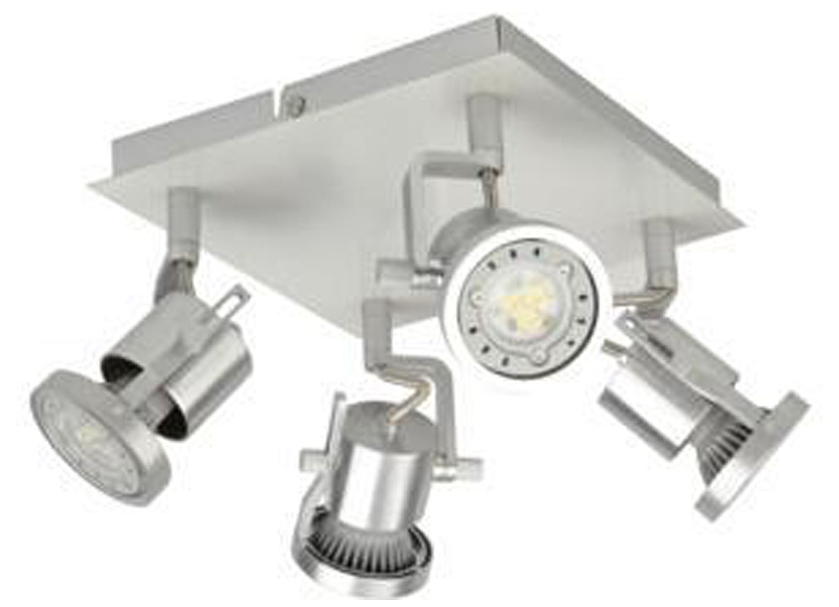 SPOT PLAFOND PERF 4 LED GU10 340LM ALUMINIUM