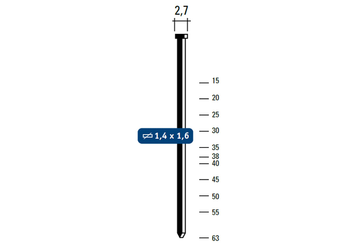 T16-40 BRADS INOX 4000 STK