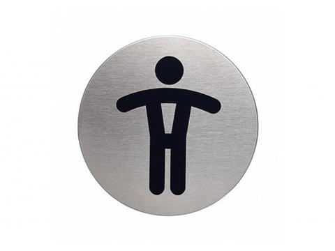 PICTOGRAM GEBORSTELD INOX TOILET HEREN Ø83MM