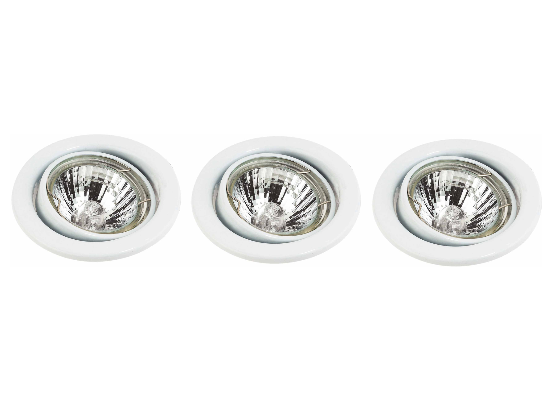 SPOT ENCASTRER INCLINABLE GU10 3X42W BLANC