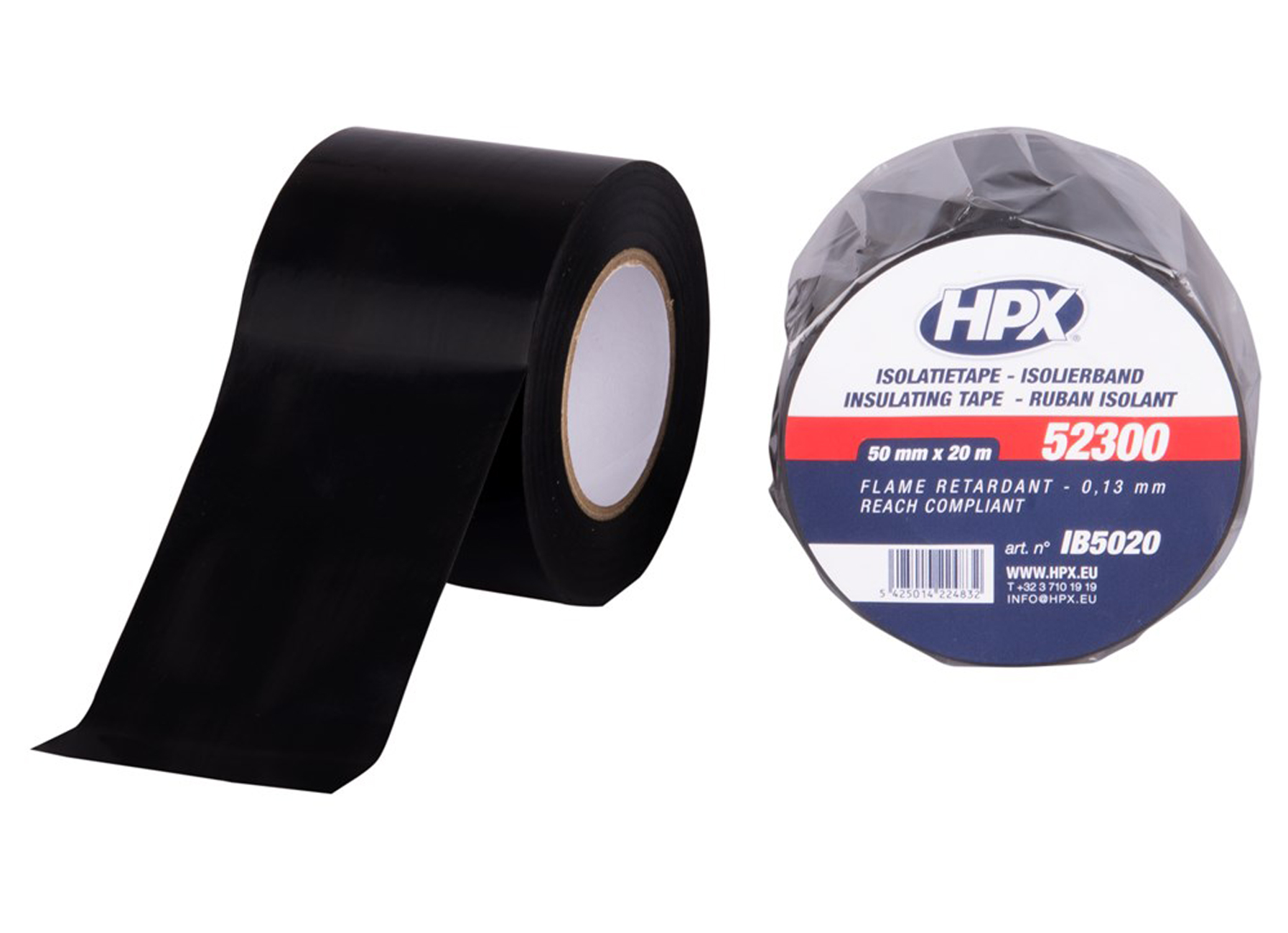 HPX ISOLATIETAPE ZWART 50MM X 20M