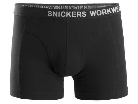 SNICKERS 2-PACK CALECONS BOXER STRETCH NOIR - T: S