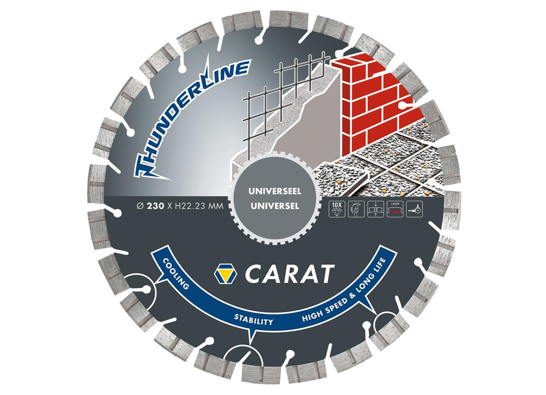 CARAT LASER UNIVERSEEL BRILLIANT TYPE THUNDERLINE Ø400X25.4MM