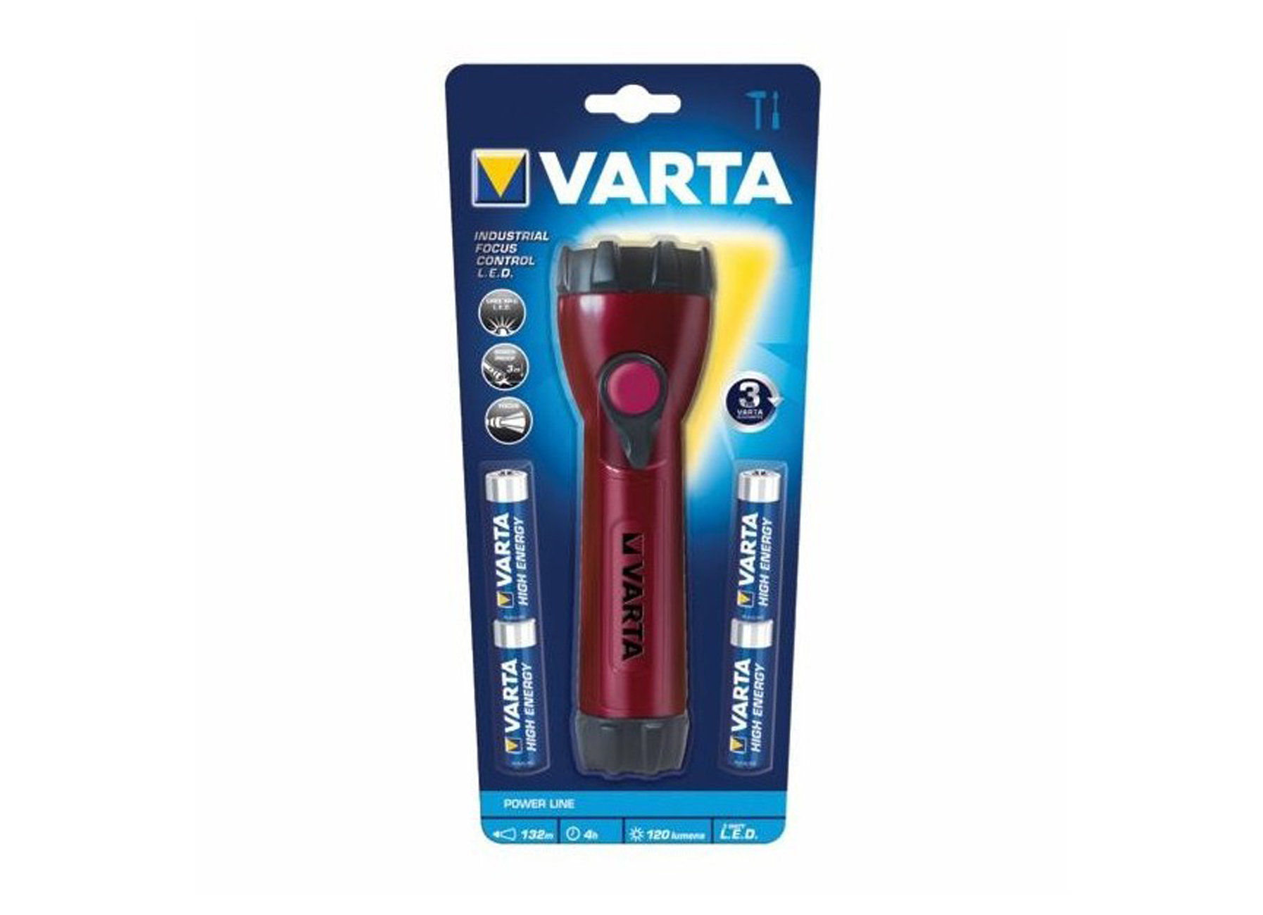 VARTA LAMPE DE POCHE INDUSTRIAL FOCUS LED LIGHT 4XAA