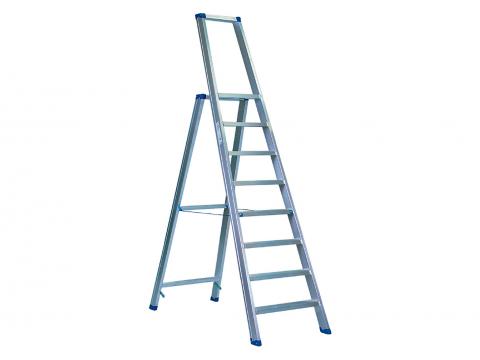 ESCALO SPARTA INDUSTRIELE TRAPLADDER MET BEUGEL 8 TREDEN