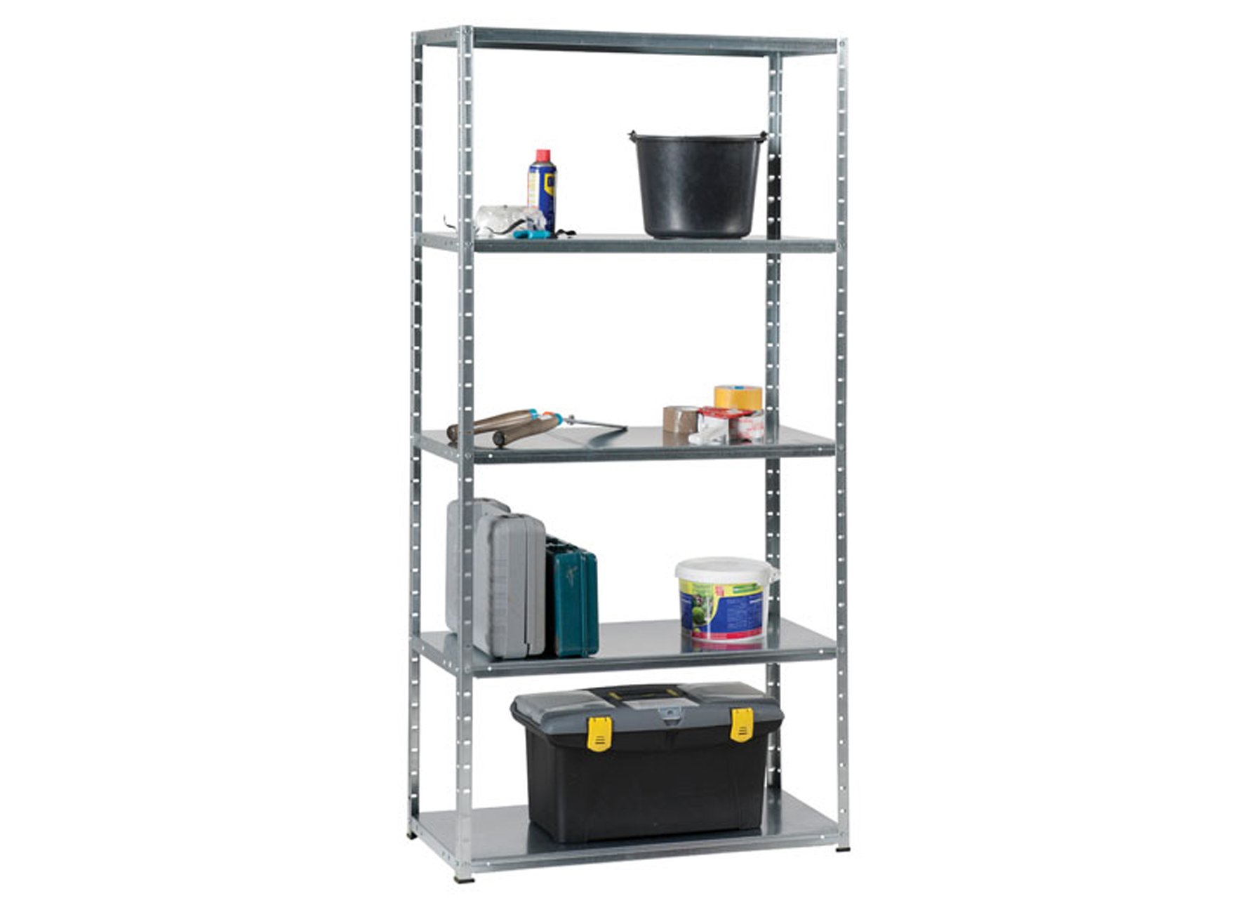 ETAGERE EN METAL 180X90X40 - 5 TABLETTES - GALVA