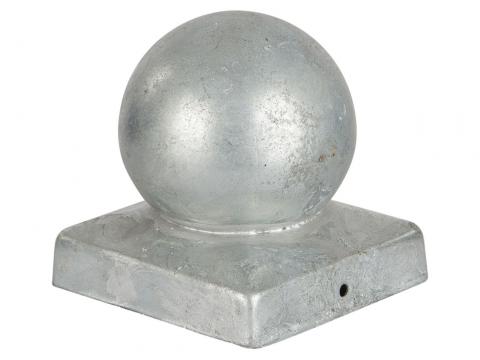 PAALDOP MET BOL WARM VERZINKT 90X90MM
