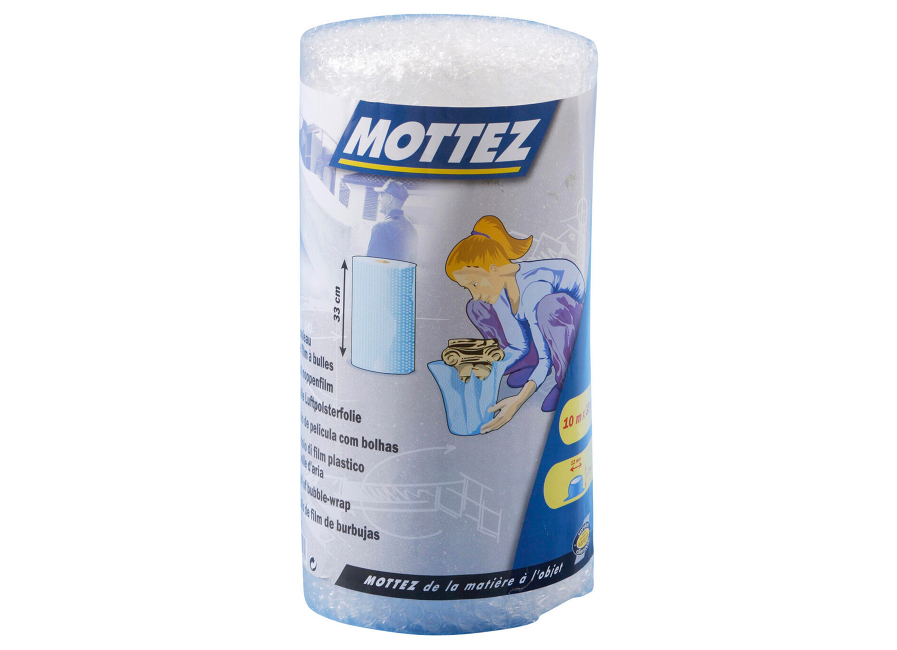 MOTTEZ NOPPENFOLIE STANDAARD 10M X 33CM 65 MICRON