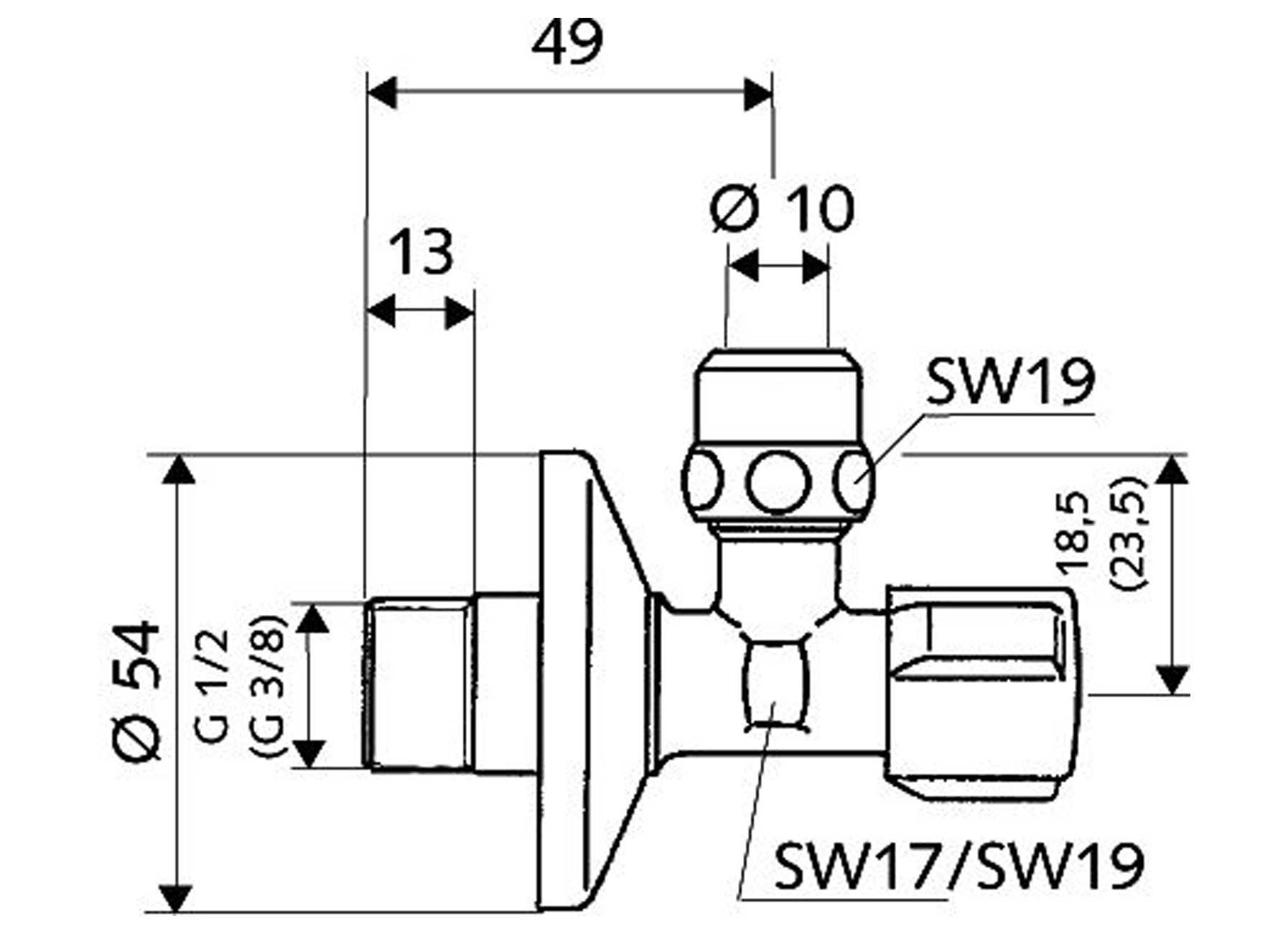 SCHELL HOEKSTOPKRAAN COMFORT