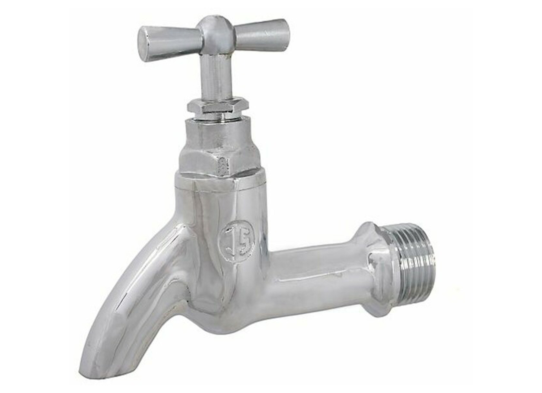 ENKELE DIENSTKRAAN CHROOM 1/2''