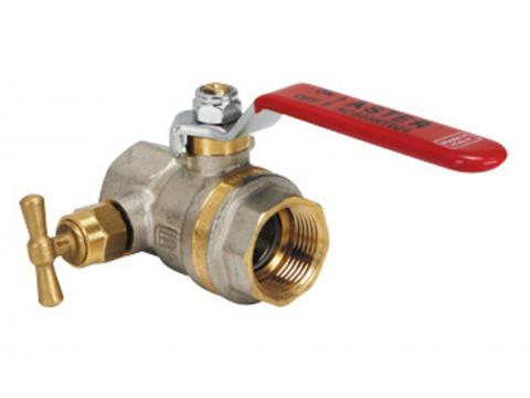 ROBINET A BILLE PASSAGE INTEGRAL + PURGEUR 3/4'' F X 3/4'' F
