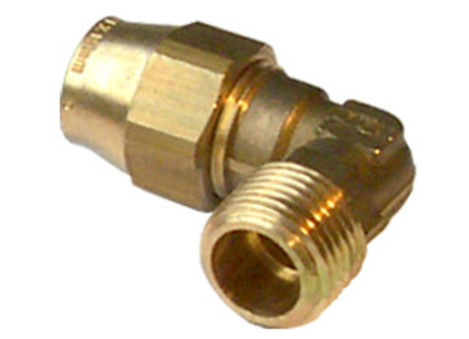 KNELFITTING GAS MESSING KNIE 90° KOPPELING 1/2''M X Ø15