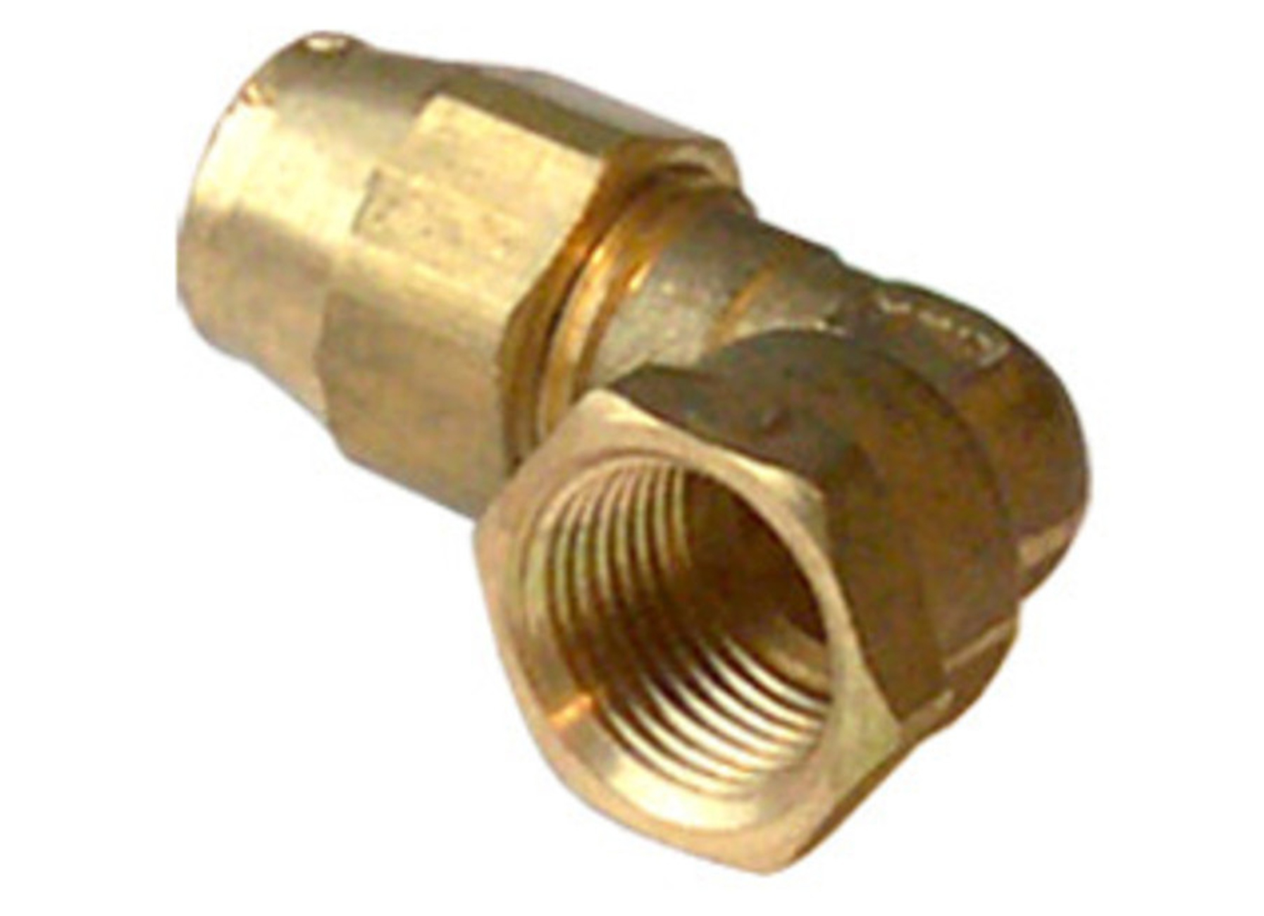 KNELFITTING GAS MESSING KNIE 90° KOPPELING 1/2''F X Ø15