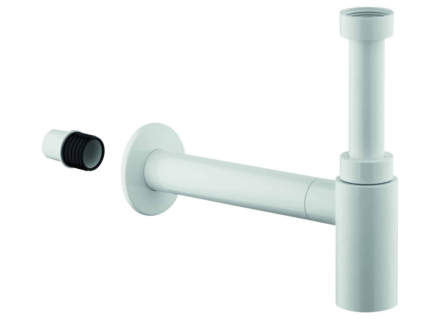 SIPHON DESIGN ROND POUR LAVABO BLANC 5/4'''' X Ø32