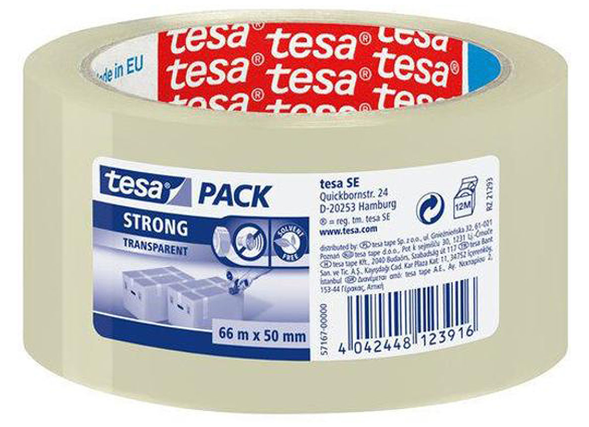 TESAPACK STRONG PP TRANSPARANT 66MX50MM