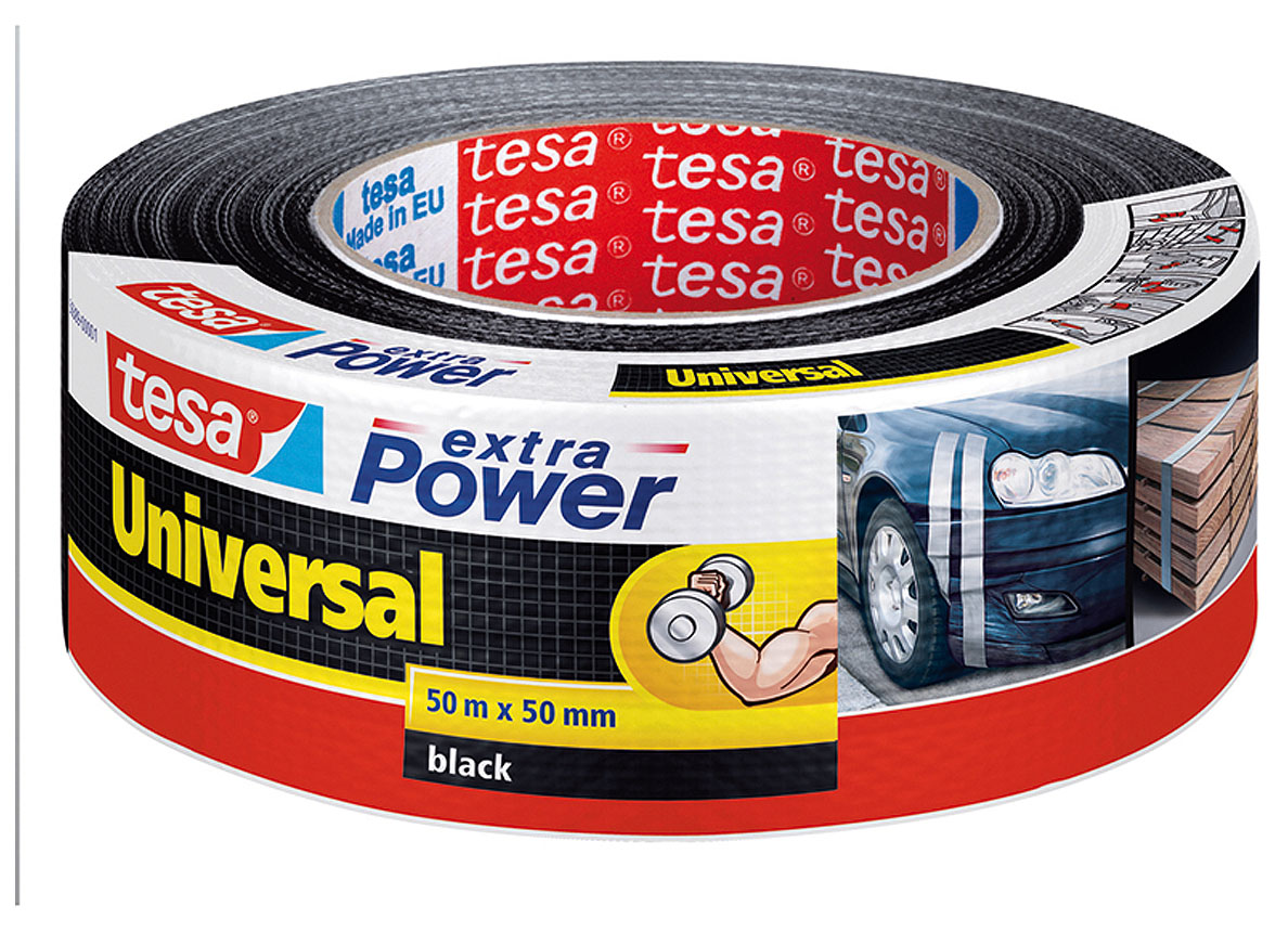 TESA EXTRA POWER UNIVERSAL ZWART 50MX50MM