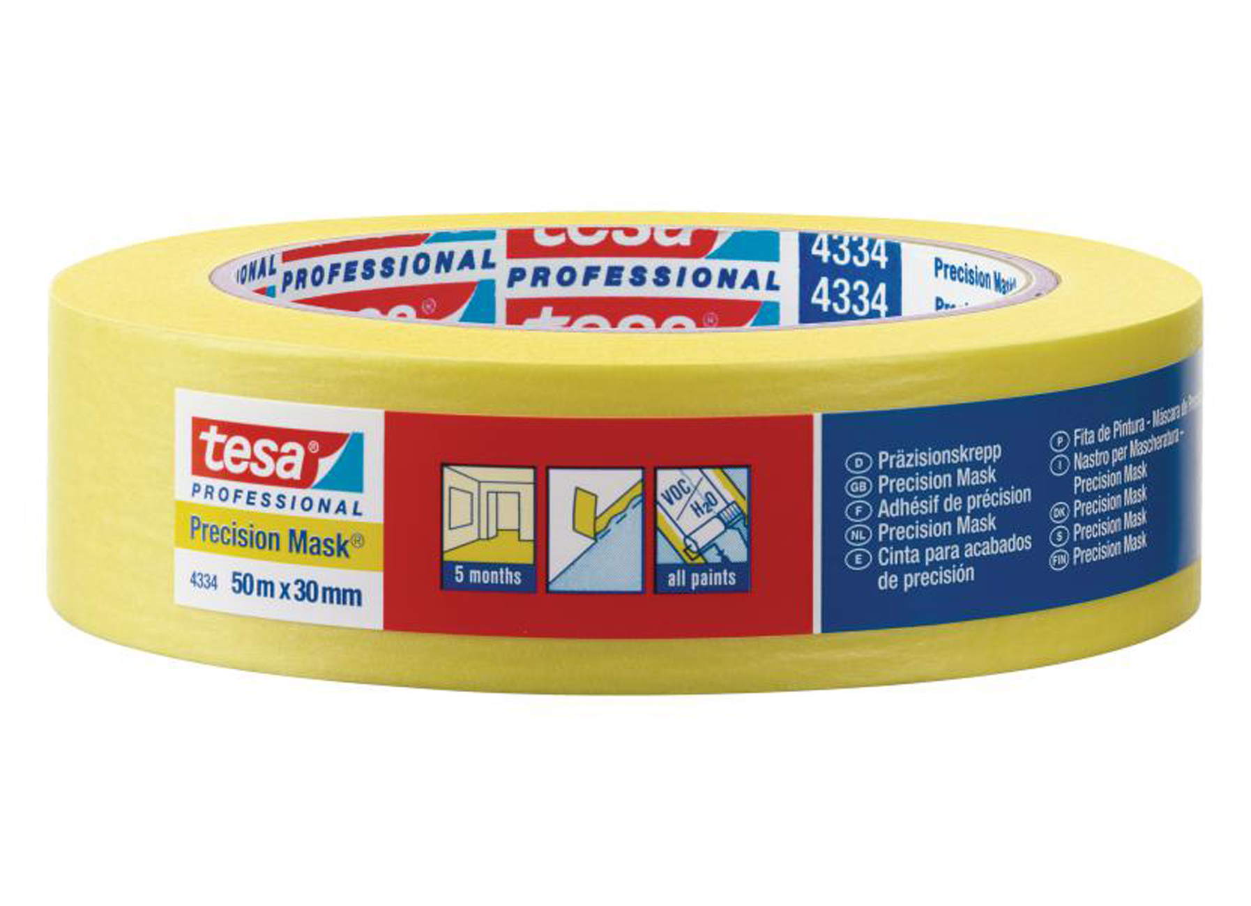 TESA MASQUAGE DE PRECISION 4334 JAUNE 30MMX50M