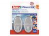 TESA POWERSTRIPS HAKEN OVAAL MAT CHROOM LARGE 2 STK
