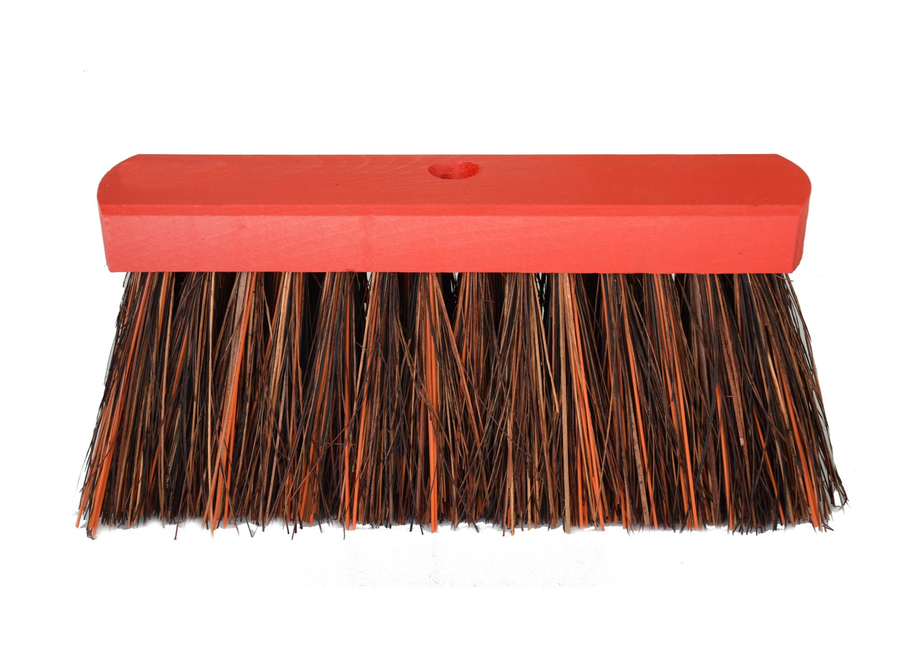 BALAI DE RUE BAHIA/PVC LONG ROUGE 30CM ROND