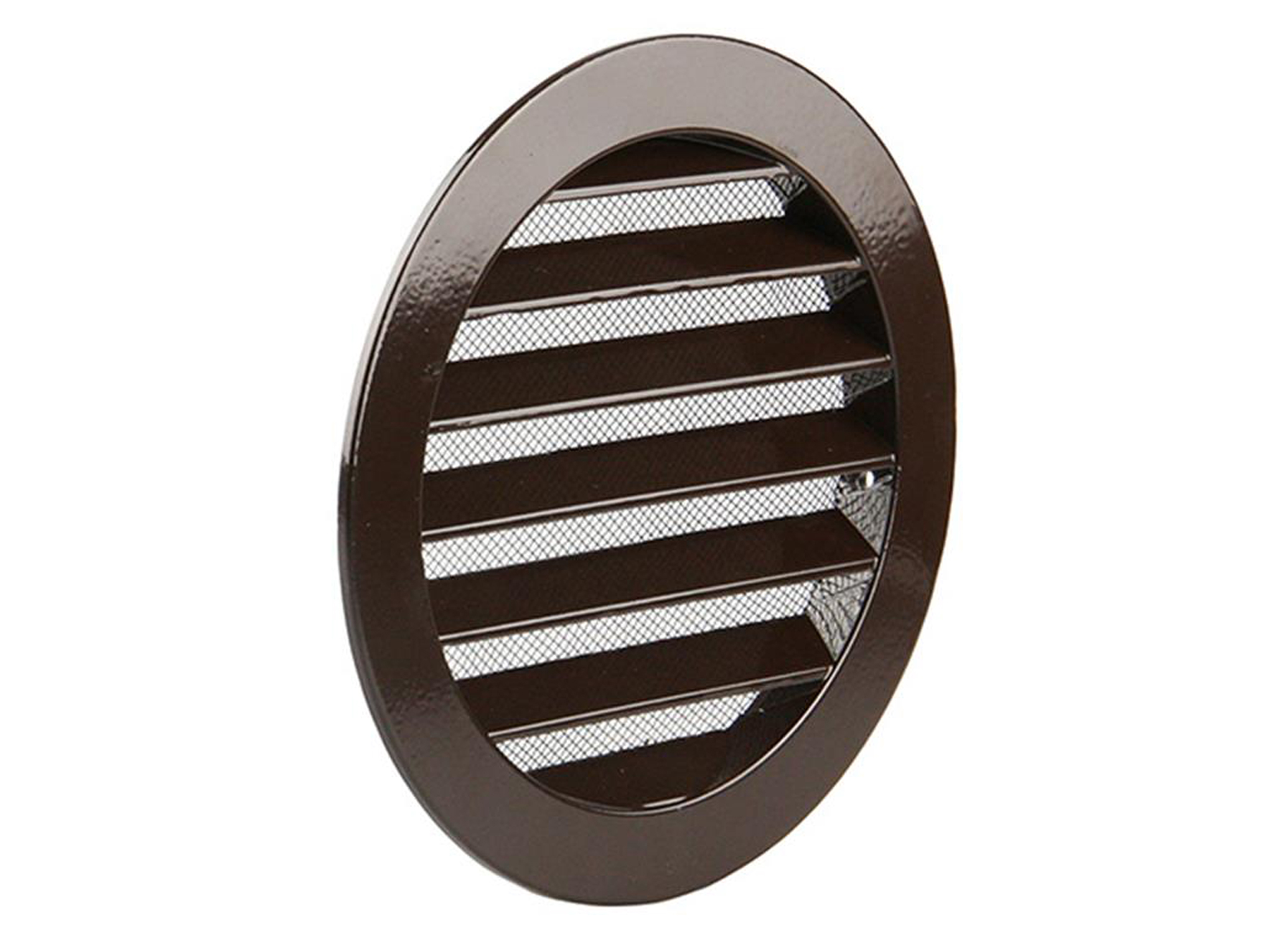 RENSON GRILLE ESTAMPEE RONDE A ENCASTRER 434/R ALU GRIS BRUN Ø150MM