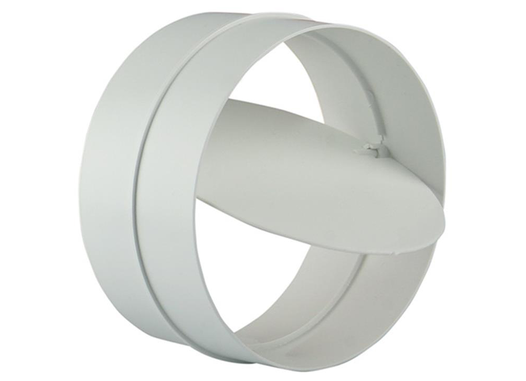 RENSON RACCORD MANCHON + CLAPET PVC BLANC Ø100MM