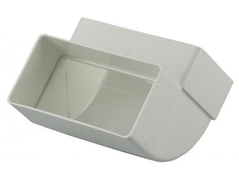 RENSON RACCORD VERTICAL 90° PVC BLANC 110X55MM