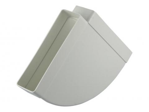 RENSON RACCORD HORIZONTAL 90° PVC BLANC 204X60MM