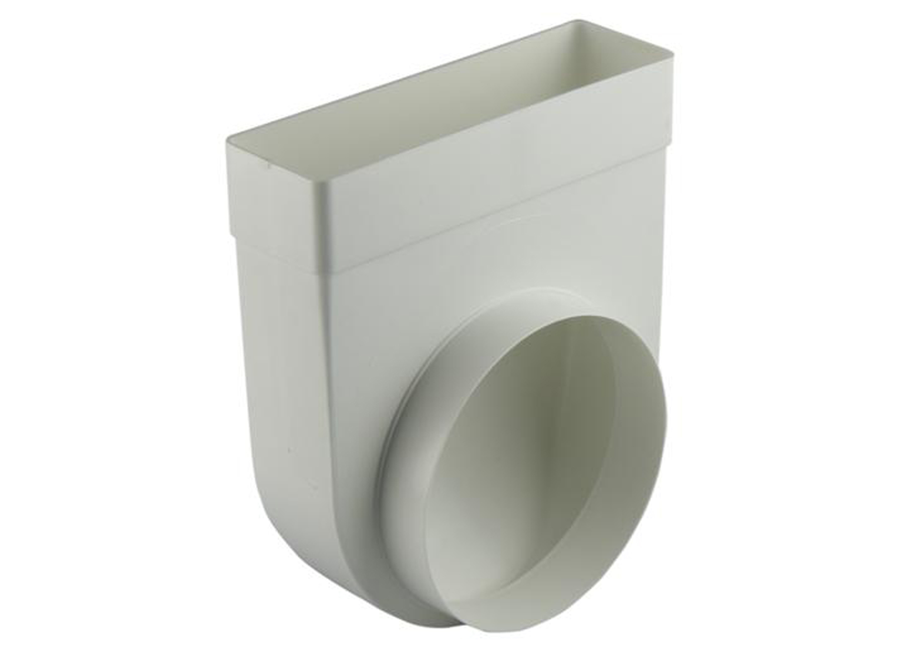 RENSON RACCORD RECTANGLE/ROND 90° BLANC 204X60MM - Ø150MM