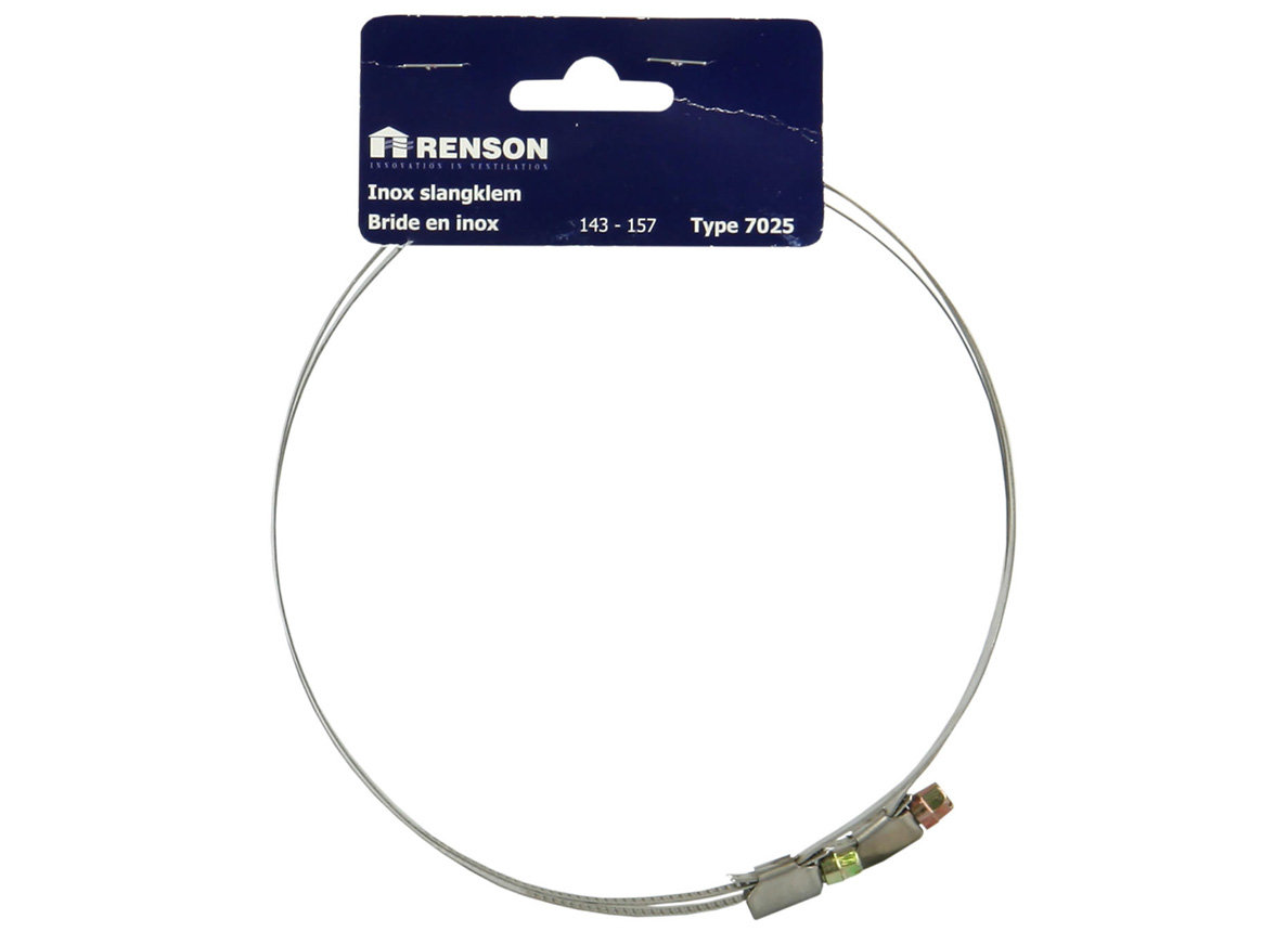 RENSON SET 2 INOX SLANGKLEMMEN 7025 143-157MM