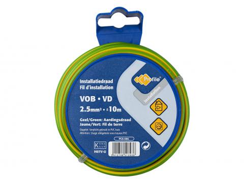 CABLE VOB 2.5MM2 JAUNE/VERT 10M