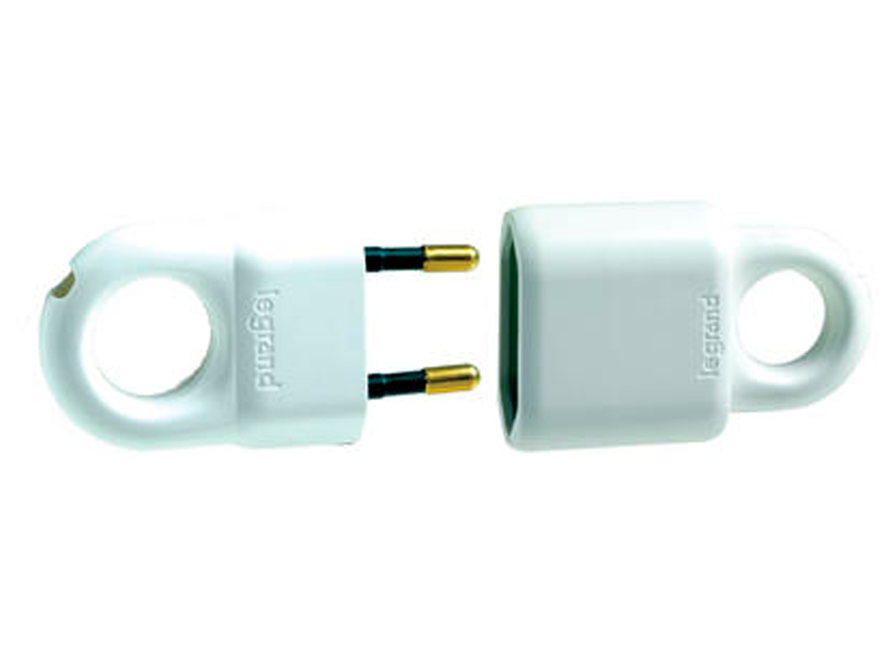 FICHE + FICHE FEMELLE 2.5A BLANC