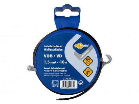 CABLE VOB 1.5 NOIR 10M BLISTER