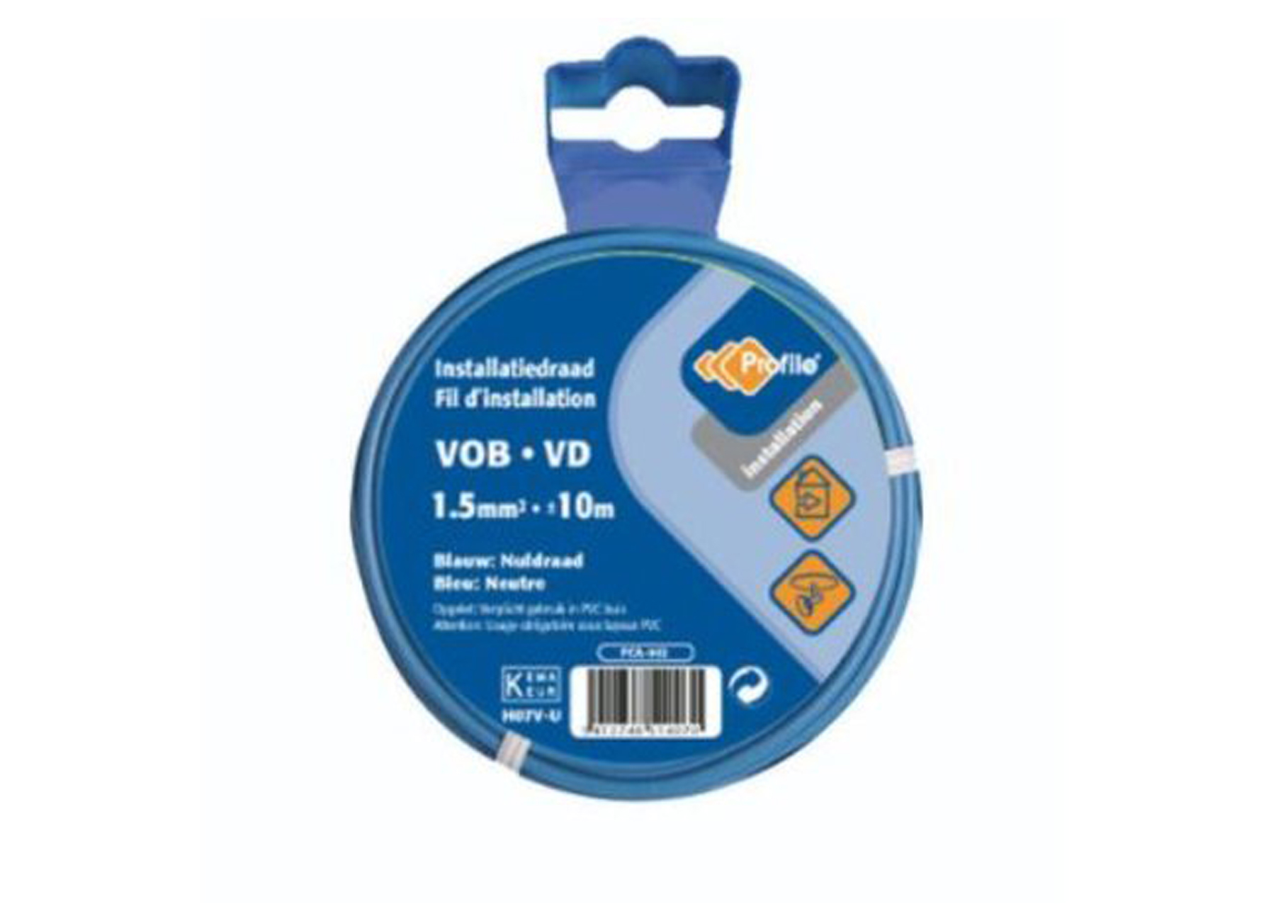 VOB KABEL 1.5 BLAUW 10M BLISTER