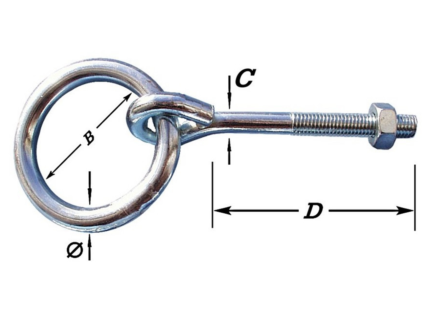 ANNEAU D''ECURIE PITON M10X65MM