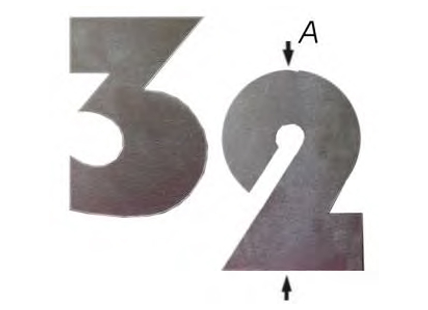 NUMERO DE MAISON INOX NR. 9