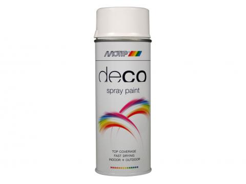 MOTIP SPRAY HOOGGLANS LAK VERKEERSWIT RAL 9016 400ML