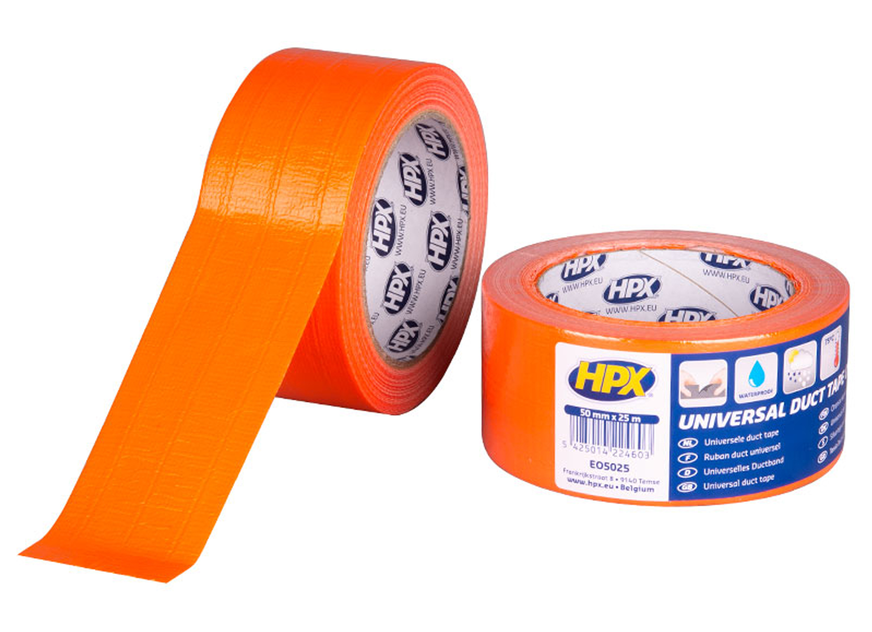 HPX UNIVERSELE REPARATIETAPE - ORANJE 50MM X 25M