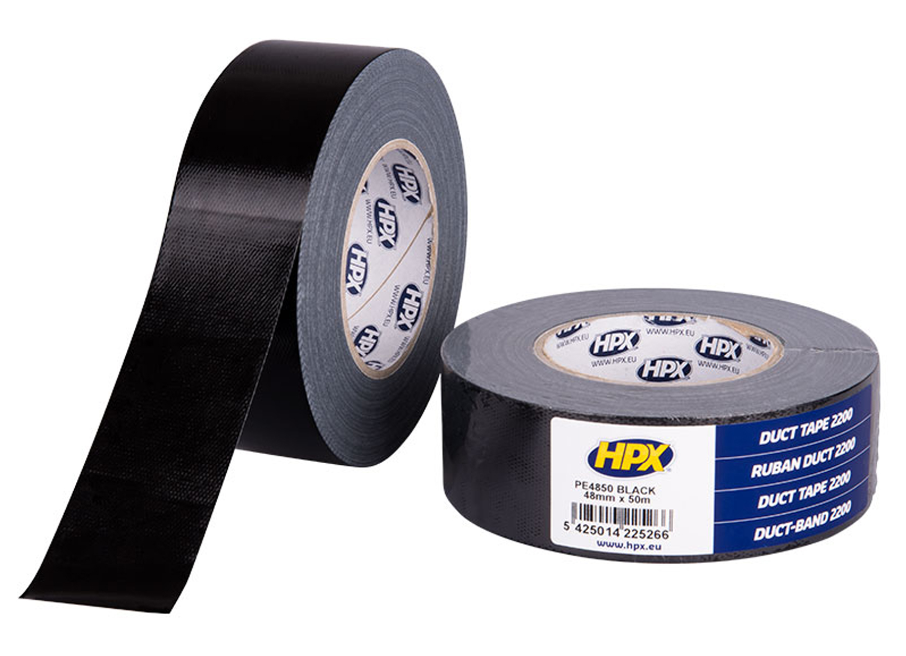 HPX DUCT TAPE 2200 - ZWART 48MM X 50M