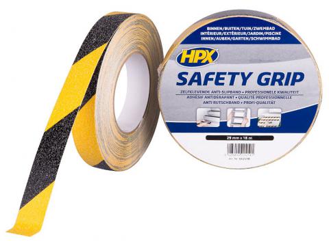 HPX SAFETY GRIP - NOIR/JAUNE 25MMX18M
