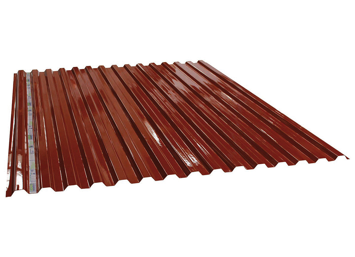 POLYCARBONAAT GOLFPLAAT GRECA 76/18 TERRACOTTA