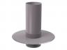 PLAQUE VENTILATION ROND GRIS DOUBLE PAROI Ø80MM