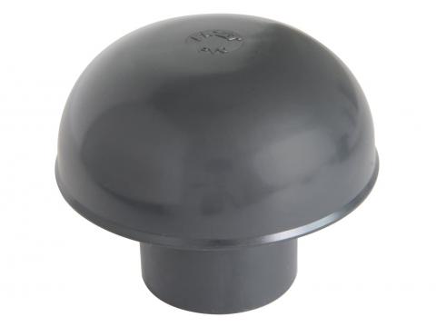 VENTILATIEKAP PVC LEIZWART Ø90MM